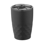 Verre thermique en acier aux formes géométriques 350ml Avenue Liberica couleur noir deuxième vue frontale