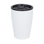 Verre thermique en acier aux formes géométriques 350ml Avenue Liberica couleur blanc deuxième vue frontale