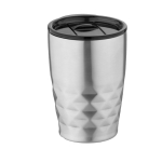 Verre thermique en acier aux formes géométriques 350ml Avenue Liberica couleur argenté deuxième vue frontale