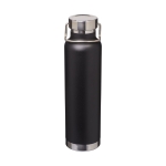 Gourde isotherme en acier avec large ouverture 650 ml Avenue Lake couleur noir deuxième vue frontale