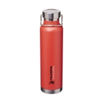 Gourde isotherme en acier avec large ouverture 650 ml Avenue Lake couleur rouge vue avec impression sérigraphique