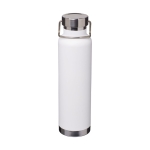 Gourde isotherme en acier avec large ouverture 650 ml Avenue Lake couleur blanc deuxième vue frontale