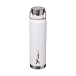Gourde isotherme en acier avec large ouverture 650 ml Avenue Lake couleur blanc vue avec impression sérigraphique