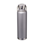 Gourde isotherme en acier avec large ouverture 650 ml Avenue Lake couleur gris deuxième vue frontale