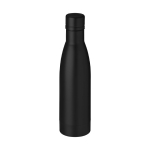Gourde isotherme de qualité en acier inoxydable 500 ml Avenue Lane couleur noir deuxième vue frontale