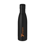 Gourde isotherme de qualité en acier inoxydable 500 ml Avenue Lane couleur noir vue avec impression sérigraphique