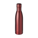 Gourde isotherme de qualité en acier inoxydable 500 ml Avenue Lane couleur rouge deuxième vue frontale