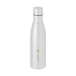 Gourde isotherme de qualité en acier inoxydable 500 ml Avenue Lane couleur blanc vue avec impression sérigraphique
