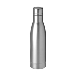 Gourde isotherme de qualité en acier inoxydable 500 ml Avenue Lane couleur argenté deuxième vue frontale