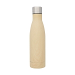 Bouteille imprimée avec revêtement en bois Avenue Lane Natural 500 ml couleur bois deuxième vue frontale
