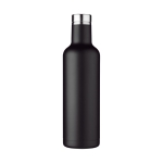 Gourde isotherme personnalisée élégante en acier 750 ml Avenue Road couleur noir deuxième vue frontale