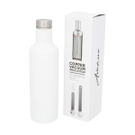 Gourde isotherme personnalisée élégante en acier 750 ml Avenue Road couleur blanc