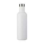 Gourde isotherme personnalisée élégante en acier 750 ml Avenue Road couleur blanc deuxième vue frontale