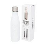 Bouteille thermique publicitaire tachetée 500 ml Avenue Lane Trend couleur blanc