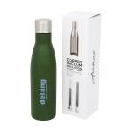 Bouteille thermique publicitaire tachetée 500 ml Avenue Lane Trend couleur vert vue avec impression sérigraphique