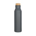 Bouteille publicitaire en acier avec bouchon liège 590 ml Avenue Park couleur titan deuxième vue frontale