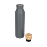 Bouteille publicitaire en acier avec bouchon liège 590 ml Avenue Park couleur titan deuxième vue