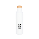 Bouteille publicitaire en acier avec bouchon liège 590 ml Avenue Park avec zone d'impression