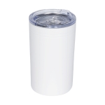 Verre thermos en acier avec fermeture antidérapante 330ml Coffee Club couleur blanc deuxième vue frontale