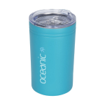 Verre thermos en acier avec fermeture antidérapante 330ml Coffee Club couleur turquoise vue avec impression sérigraphique