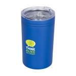 Verre thermos en acier avec fermeture antidérapante 330ml Coffee Club couleur bleu roi vue avec impression sérigraphique