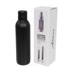 Gourde isotherme personnalisée sans condensation 510 ml Avenue Centre couleur noir deuxième vue frontale