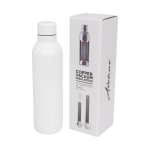 Gourde isotherme personnalisée sans condensation 510 ml Avenue Centre couleur blanc deuxième vue frontale