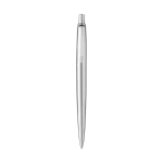 Stylo argenté Parker en inox avec logo, encre bleue Parker Jotter Inox couleur argenté vue frontale