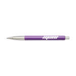 Stylo promotionnel bicolore de base à l'Encre Bleue Parker Vector couleur violet vue avec logo