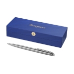 Stylo en acier de haute qualité avec encre bleue Waterman Hémisphère couleur argenté