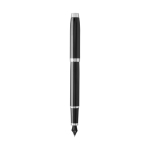Stylo en acier avec finitions argentées à encre bleue Parker IM Silver couleur noir