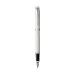 Stylo en acier avec finitions argentées à encre bleue Parker IM Silver couleur blanc