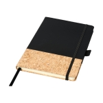 Carnet élégant en liège A5 avec des pages lignées JournalBooks Cork couleur noir