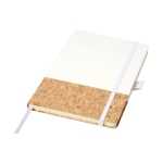 Carnet élégant en liège A5 avec des pages lignées JournalBooks Cork couleur blanc