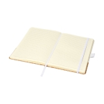 Carnet élégant en liège A5 avec des pages lignées JournalBooks Cork couleur blanc deuxième vue