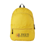 Sac à dos publicitaire de style enfantin de plusieurs couleurs Teens couleur jaune deuxième vue impression sérigraphique