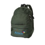 Sac à dos publicitaire de style enfantin de plusieurs couleurs Teens couleur vert vue impression sérigraphique