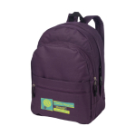 Sac à dos publicitaire de style enfantin de plusieurs couleurs Teens couleur violet deuxième vue impression sérigraphique