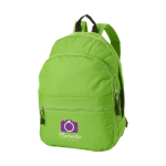 Sac à dos publicitaire de style enfantin de plusieurs couleurs Teens couleur vert lime vue impression sérigraphique