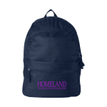 Sac à dos publicitaire de style enfantin de plusieurs couleurs Teens couleur bleu marine deuxième vue impression sérigraphique