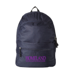 Sac à dos publicitaire de style enfantin de plusieurs couleurs Teens couleur bleu marine deuxième vue impression sérigraphique