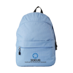 Sac à dos publicitaire de style enfantin de plusieurs couleurs Teens couleur bleu ciel deuxième vue impression sérigraphique