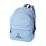 Sac à dos publicitaire de style enfantin de plusieurs couleurs Teens couleur bleu ciel vue impression sérigraphique