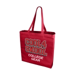 Sac coton coloré à poignées longues 220 g/m2 Cotton Plus Colors couleur rouge vue impression sérigraphique