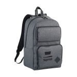 Sac à dos pour PC de 15,6´´ en polyester 600D Business Style couleur gris vue impression sérigraphique