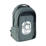 Sas à dos publicitaires avec protection RFID pour PC 15,6´´ SafeGuard couleur gris vue impression sérigraphique