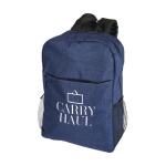Sacs à dos design pour PC de 15,6´´ en polyester 600D Business Casual couleur bleu marine deuxième vue impression sérigraphique