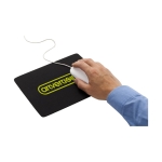 Tapis de souris de bureau personnalisé en mousse souple Basic couleur noir deuxième vue impression tampographie
