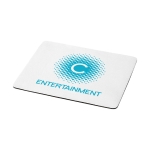 Tapis de souris de bureau personnalisé en mousse souple Basic couleur blanc