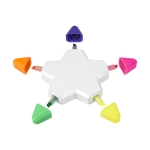 Surligneur publicitaire fluorescent en forme d'étoile Star couleur blanc deuxième vue arrière